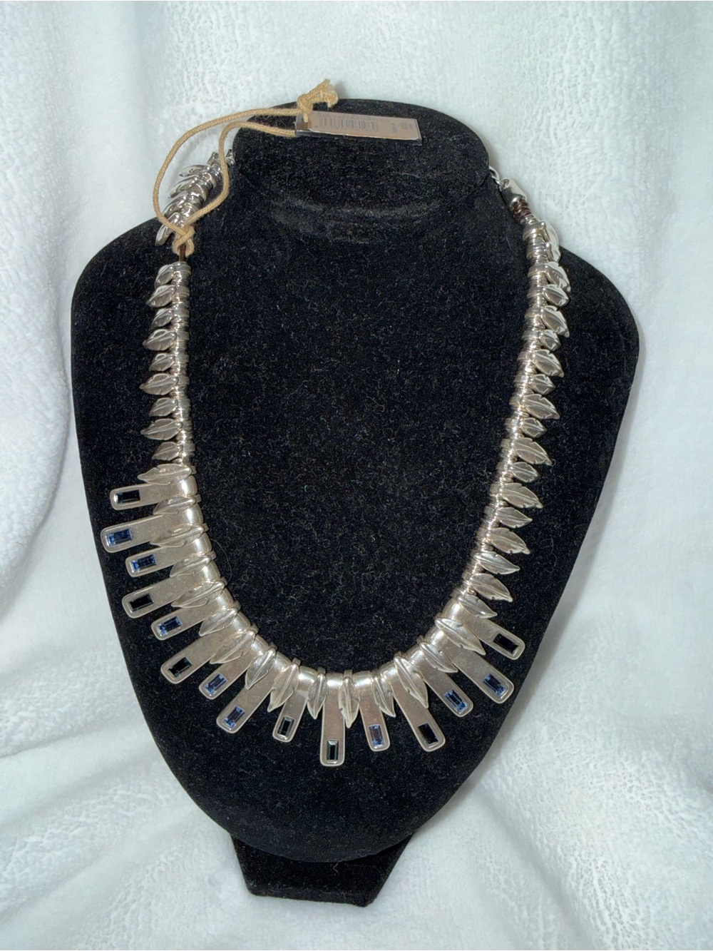 UNO de 50 Silver Collar Necklace with Blue Accents - Picture 2 of 5